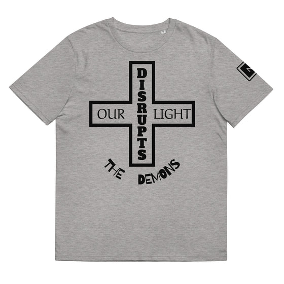 Our Light Disrupts the Demons - Men's organic cotton t-shirt - The War Scrolls Collaboration