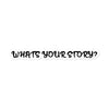 Graphic text sticker that reads WHAT'S YOUR STORY?