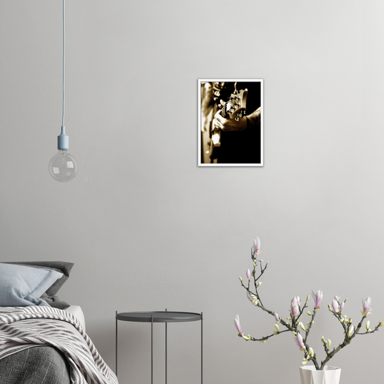 Luxury  Photography with cool guitar rocker on it for home or office or interior design or music studio