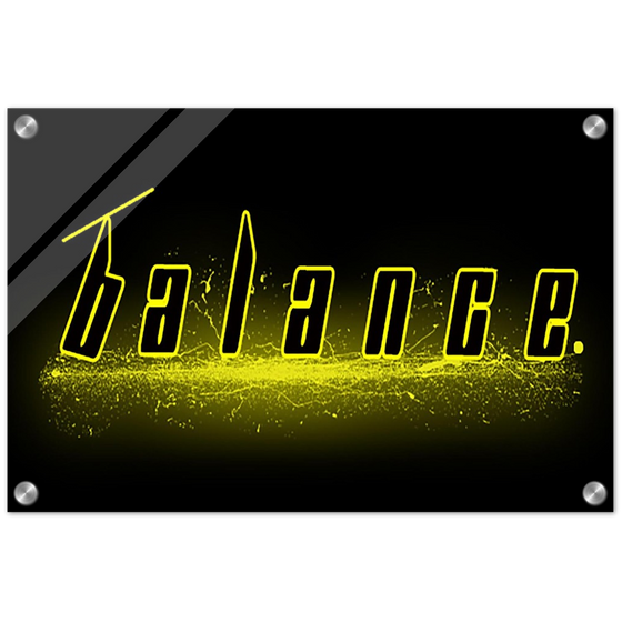 BALANCE - Acrylic Wall Art - by The Zerval Collaboration