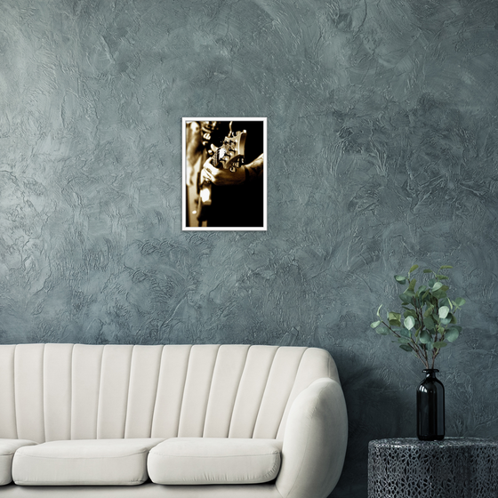 Luxury  Photography with cool guitar rocker on it for home or office or interior design or music studio
