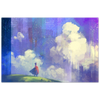 Luxury Art painting digital artwork with clouds, nature, fantasy, magic and sky on it for home or office or interior design