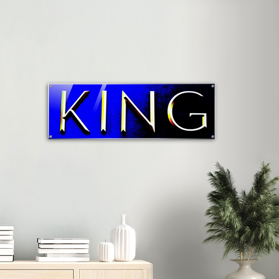 Luxury Photography and Art for home or office with font of king