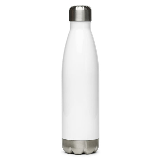 White and silver water bottle with a shepherds crook that reads I AM A SHEPHERD