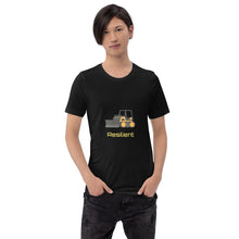  Graphic shirt of a bulldozer with the text RESILIENT
